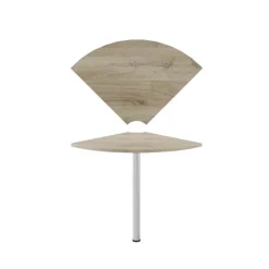 Angolo 99x60cm per scrivania rovere antracite lucido Time