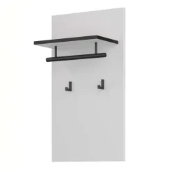 Appendiabiti a parete 40x70h cm con mensola bianco Lolla