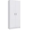 Armadio ingresso 73x180h cm 2 ante battenti multiuso bianco opaco Corie