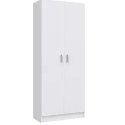 Armadio ingresso 73x180h cm 2 ante battenti multiuso bianco opaco Corie