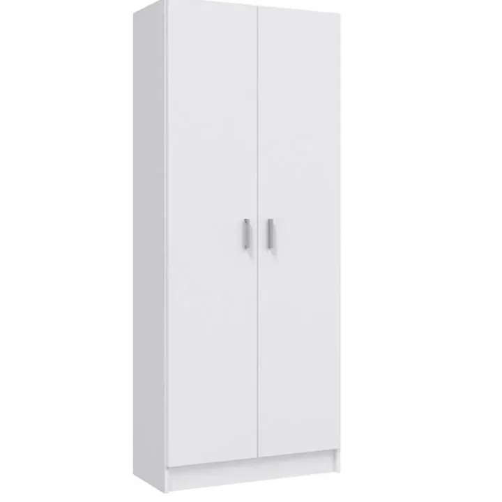 Armadio ingresso 73x180h cm 2 ante battenti multiuso bianco opaco Corie
