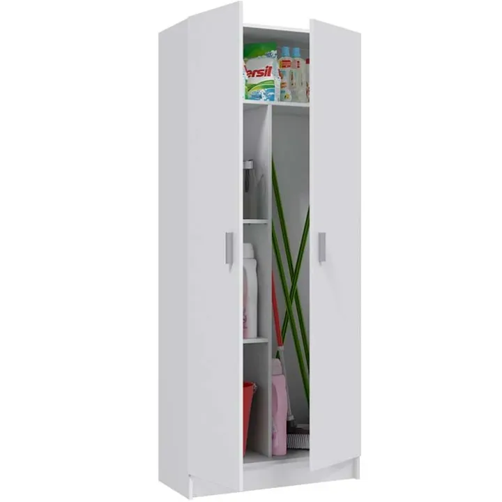 Armadio ingresso 73x180h cm 2 ante battenti multiuso bianco opaco Corie
