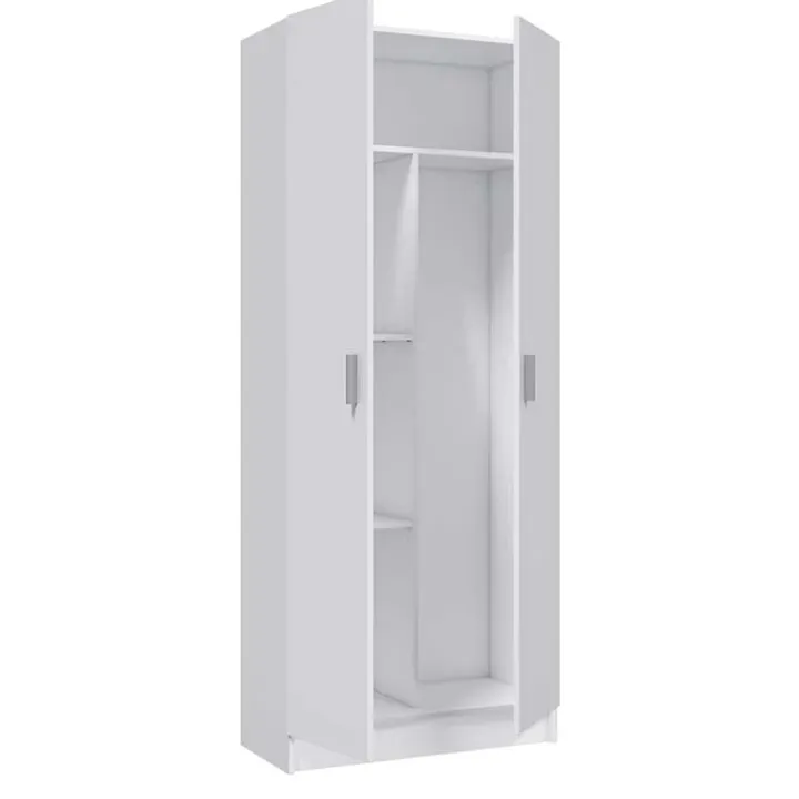 Armadio ingresso 73x180h cm 2 ante battenti multiuso bianco opaco Corie