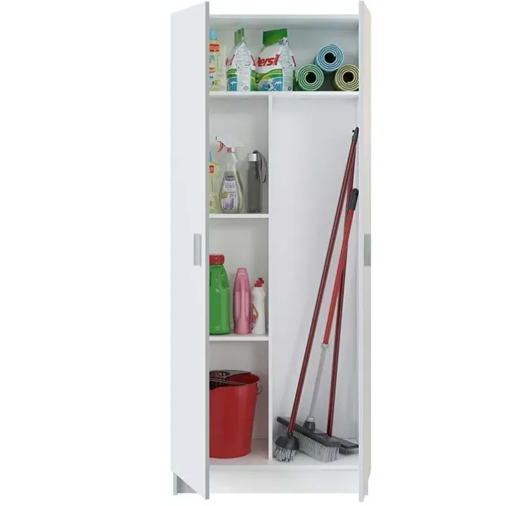 Armadio ingresso 73x180h cm 2 ante battenti multiuso bianco opaco Corie