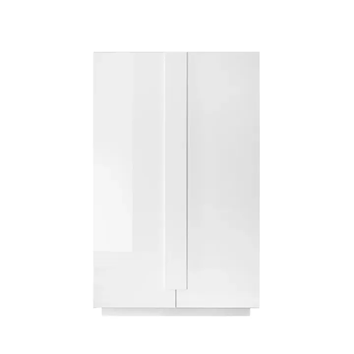 Armadio soggiorno 120x193h cm 2 ante moderno bianco laccato lucido Alvarez