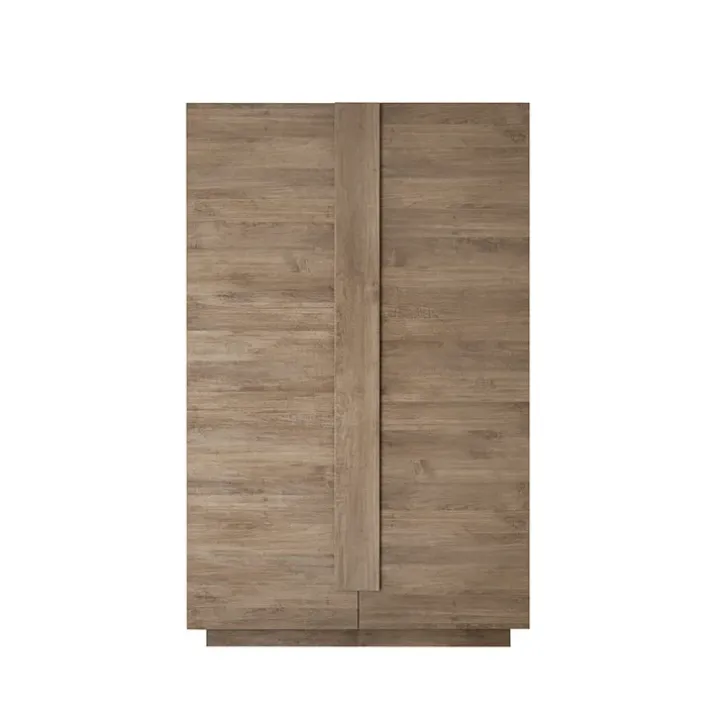 Armadio soggiorno 120x193h cm 2 ante moderno rovere scuro Alvarez