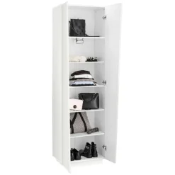 Armadio soggiorno 60x200h cm moderno bianco lucido Candia Gihome®