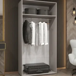 Armadio 100x202 cm 2 ante beige cashmere Valencia