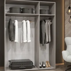 Armadio 150x202 cm 3 ante beige cashmere Valencia