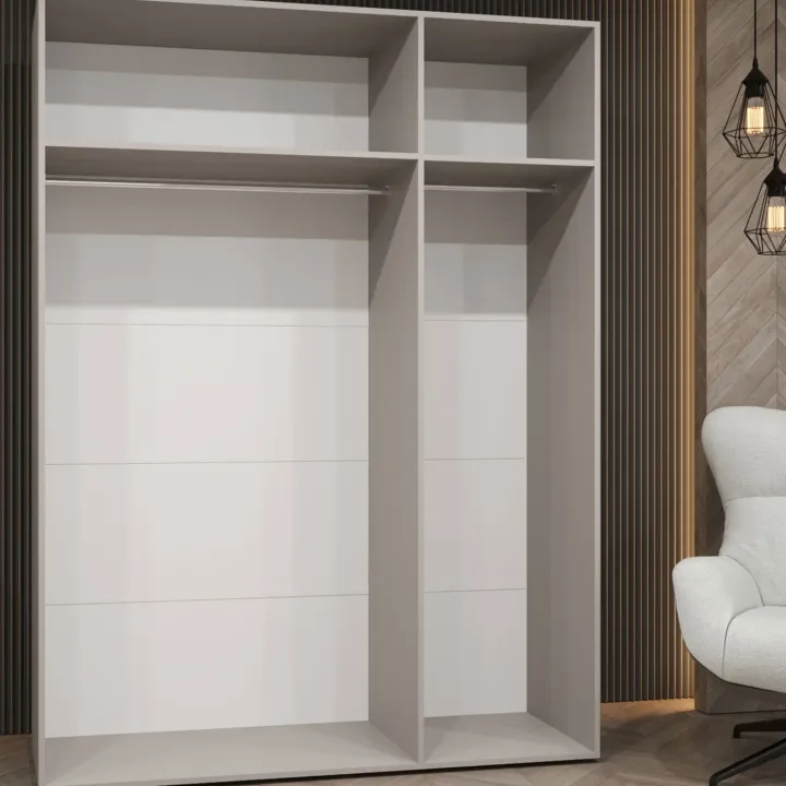 Armadio 150x202 cm 3 ante beige cashmere Valencia