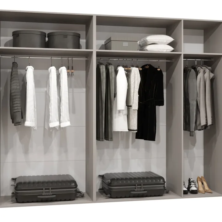 Armadio 250x202 cm 5 ante beige cashmere Valencia