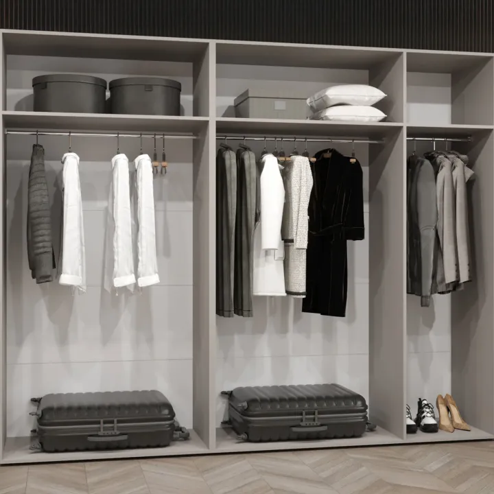 Armadio 250x202 cm 5 ante beige cashmere Valencia