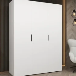 Armadio 150x202 cm 3 ante bianco opaco Valencia