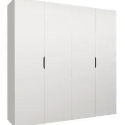 Armadio 200x202 cm 4 ante bianco opaco Valencia