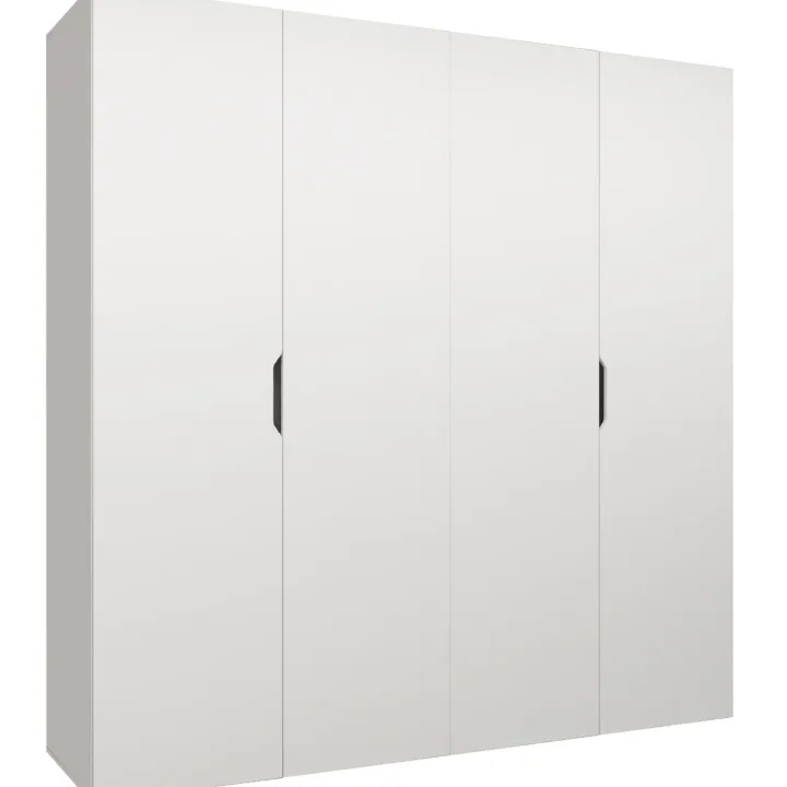 Armadio 200x202 cm 4 ante bianco opaco Valencia