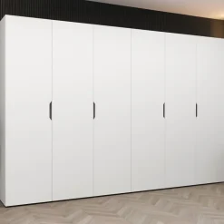 Armadio 300x202 cm 6 ante bianco opaco Valencia