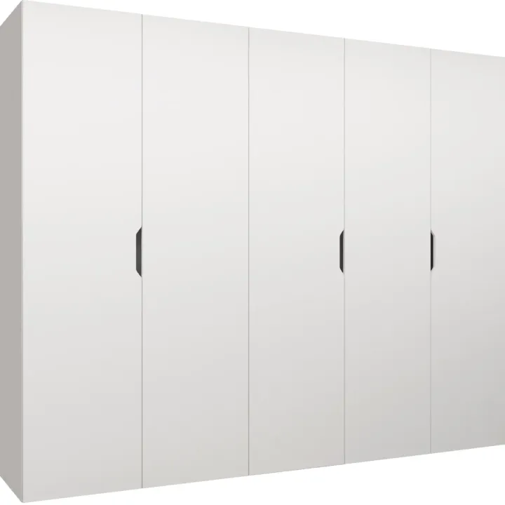 Armadio 250x202 cm 5 ante bianco opaco Valencia