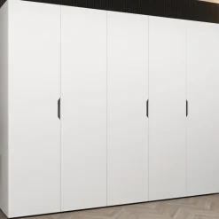 Armadio 250x202 cm 5 ante bianco opaco Valencia