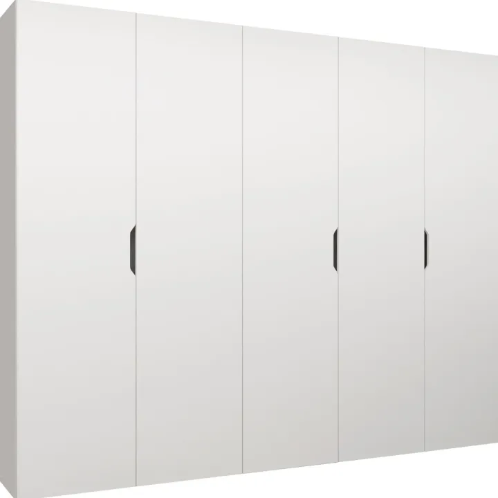Armadio 250x202 cm 5 ante bianco opaco Valencia
