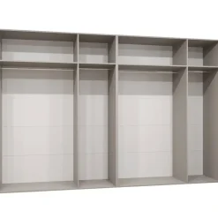 Armadio 300x202 cm 6 ante con specchio beige cashmere Valencia