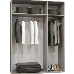 Armadio 150x202 cm 3 ante con specchio beige cashmere Valencia