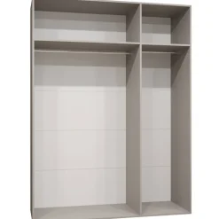 Armadio 150x202 cm 3 ante con specchio beige cashmere Valencia