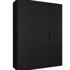 Armadio 150x202 cm 3 ante nero opaco Valencia