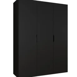 Armadio 150x202 cm 3 ante nero opaco Valencia