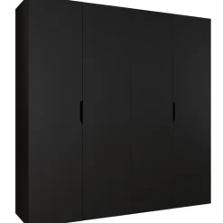 Armadio 200x202 cm 4 ante nero opaco Valencia