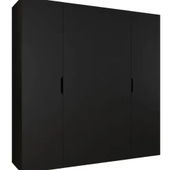 Armadio 200x202 cm 4 ante nero opaco Valencia