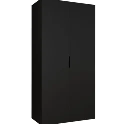Armadio 100x202 cm 2 ante nero opaco Valencia