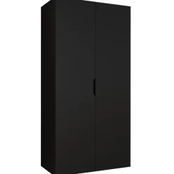 Armadio 100x202 cm 2 ante nero opaco Valencia