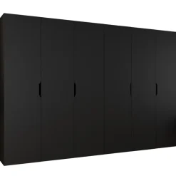 Armadio 300x202 cm 6 ante nero opaco Valencia