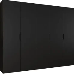 Armadio 250x202 cm 5 ante nero opaco Valencia