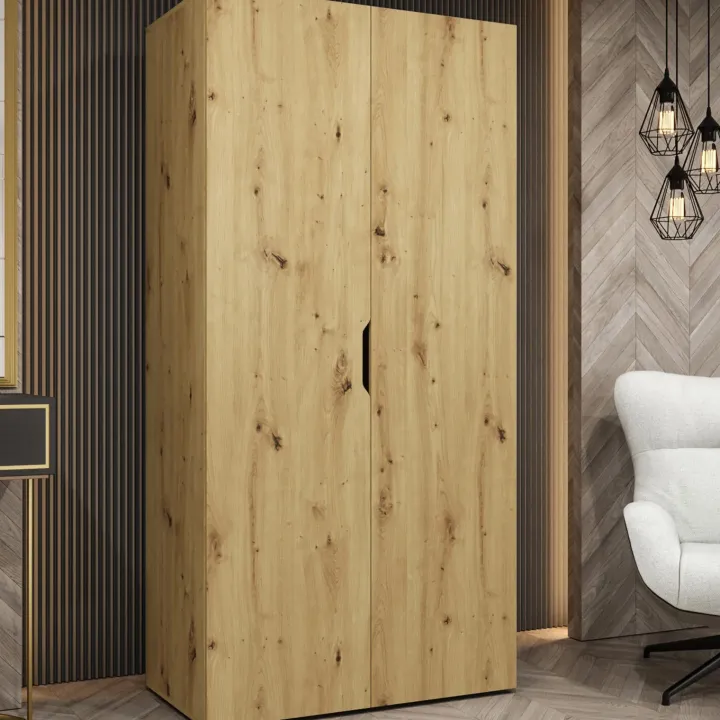 Armadio 100x202 cm 2 ante rovere Valencia