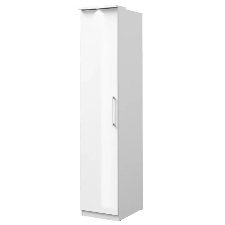 Armadio 45x217h cm 1 anta moderno bianco opaco e lucido Naper