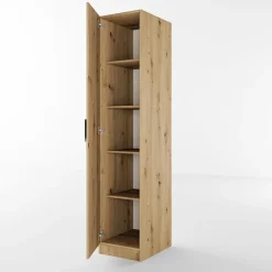 Armadio 40x191h cm 1 anta moderno rovere rustico Marzia