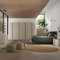 Armadio 365x240h cm 8 ante battenti beige cashmere antracite Blossy