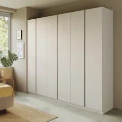 Armadio 275x240h cm 6 ante battenti beige cashmere antracite Blossy