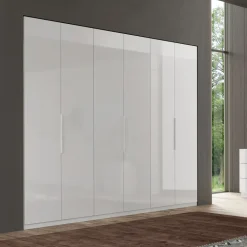 Armadio 275x240h cm 6 ante battenti bianco lucido Sparkly