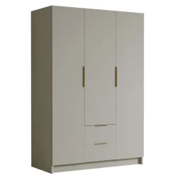 Armadio 150x216h cm 3 ante battenti 2 cassetti beige cashmere Ampy