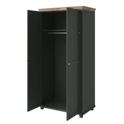 Armadio 108x216h cm 2 ante battenti moderno verde quercia Texel