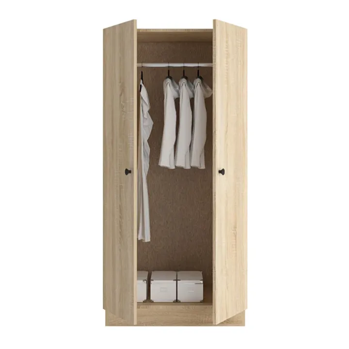 Armadio 80x170h cm 2 ante battenti moderno rovere Estelle