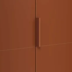 Armadio 90x215h cm 2 ante battenti rosso mattone rovere Niman