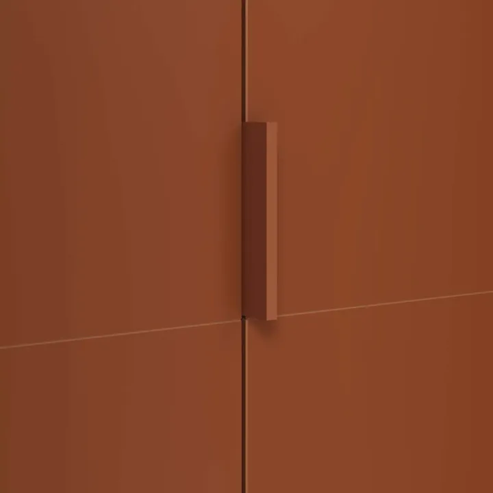 Armadio 90x215h cm 2 ante battenti rosso mattone rovere Niman