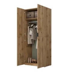 Armadio 90x215h cm 2 ante battenti rovere Niman