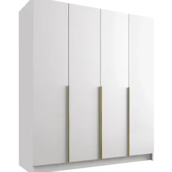 Armadio 200x215h cm 4 ante bianco lucido oro Glammy 4