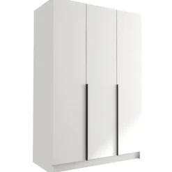 Armadio 150x215h cm 3 ante bianco lucido nero Glammy 3