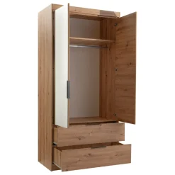 Armadio 60x213h cm 2 ante 2 cassetti rovere Stiky