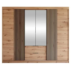 Armadio 250x213h cm 5 ante 2 cassetti rovere Stiky